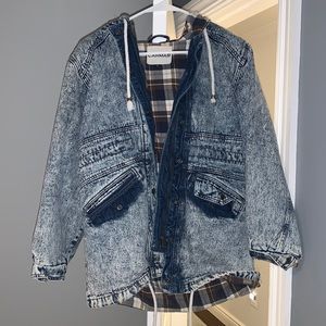 Oversized heavy denim jacket